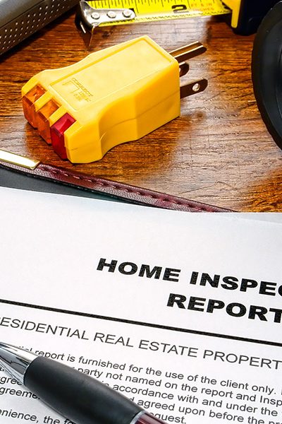 home inspection report papers and tools pine levels nc